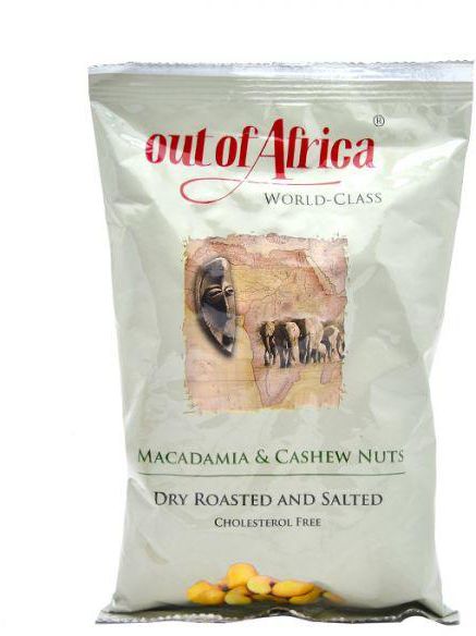 Macadamia & Cashew Nuts Dry Roasted And Salted 250g - Out Of Africa