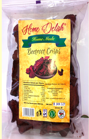 Home Delish - Beetroot Crisps - 50gms