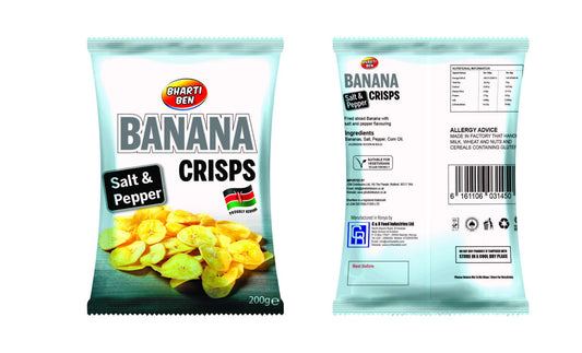 Bhartiben - WOTS - Banana Salt & Pepper Crisps (200g)