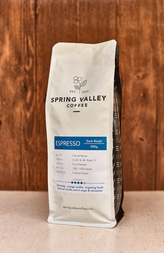 Spring Valley Coffee - Espresso Dark Roast/Medium - 500g