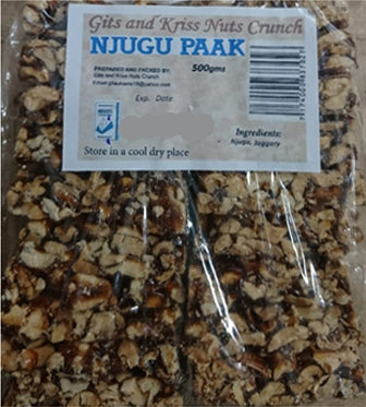Njugu Paak - Peanut Brittle (500gms) - Gits and Kriss Crunch